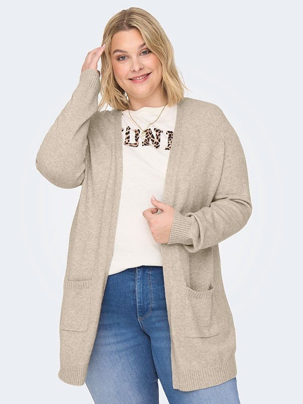 Beige zacht vest Caresly van Only Carmakoma Maat 42/44, O, O, Maat 42/44 (L), Nieuw