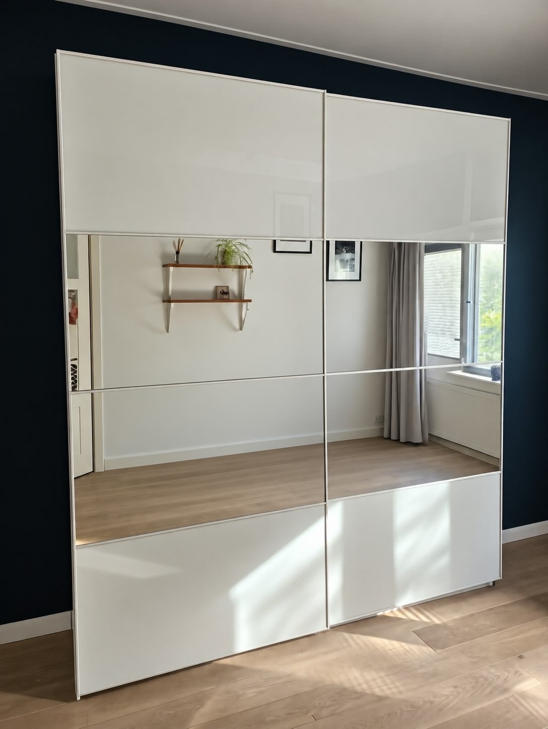 Ikea Pax Schuifdeuren - 2x Spiegel, 2x Wit ( 240x100 cm), Huis en Inrichting, Ophalen, 200 cm of meer, 50 tot 100 cm, Modern