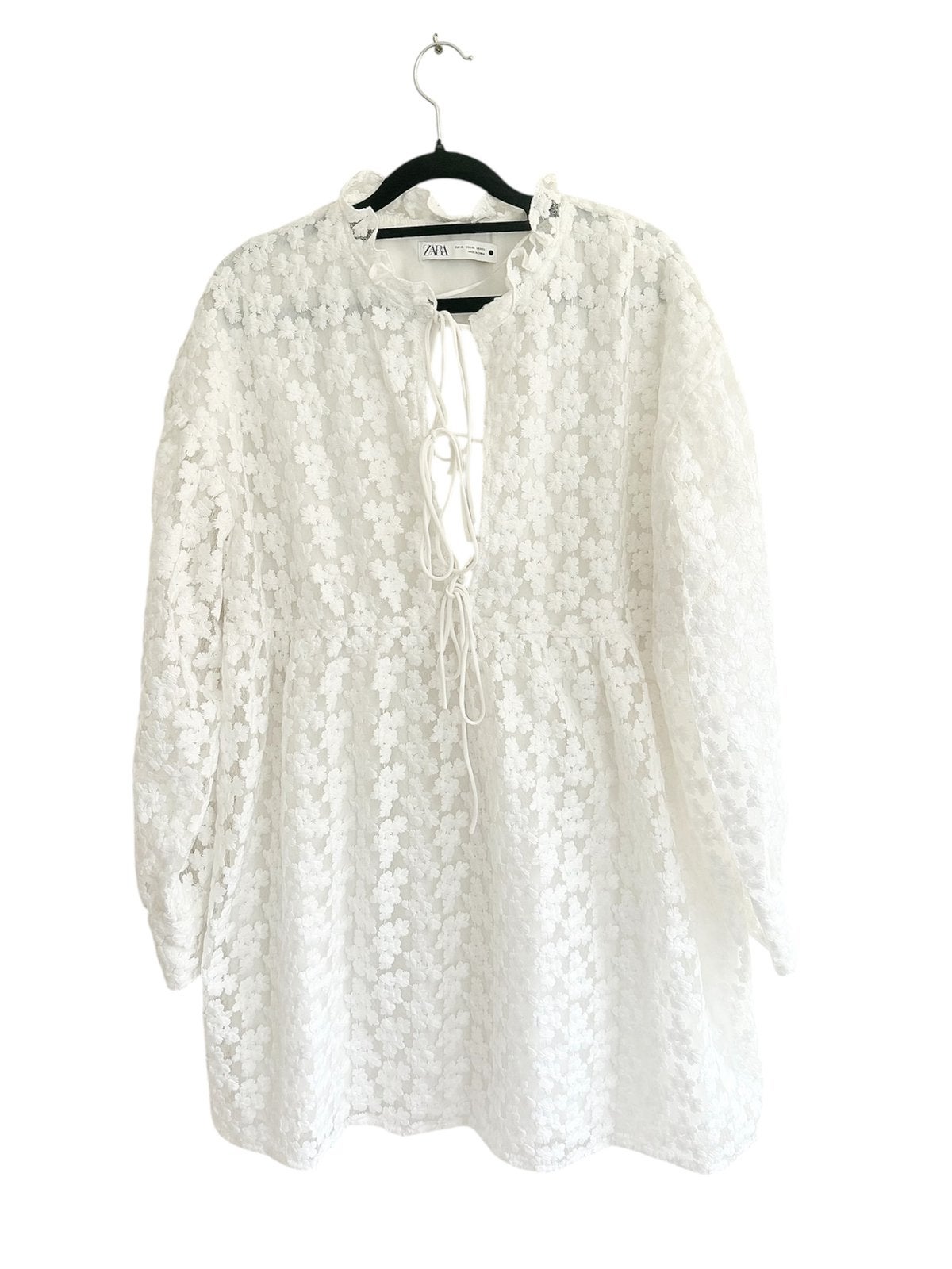 Witte zomerjurk met borduursels Zara maat XL, Kleding | Dames, Jurken, Wit, Maat 46/48 (XL) of groter, Ophalen of Verzenden, Zo goed als nieuw