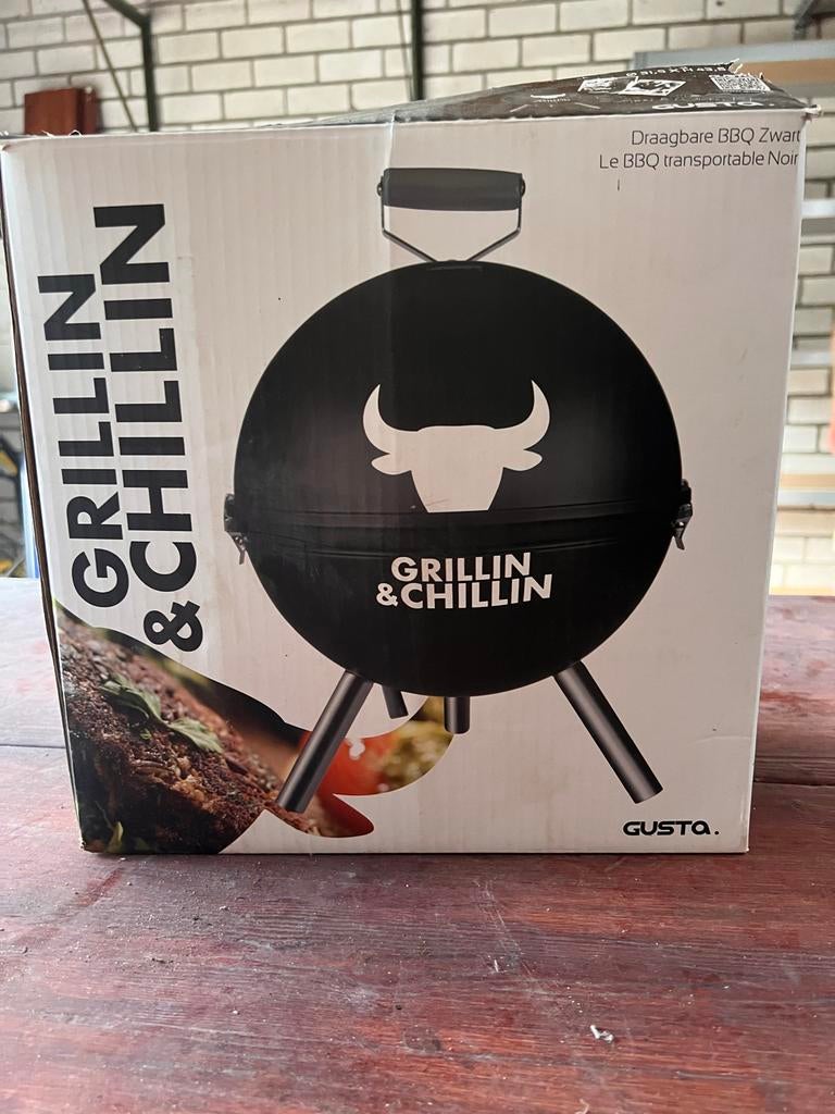 Draagbare tafelbarbecue Zwart - Grillin & Chillin; nieuw!, Ophalen of Verzenden, Nieuw