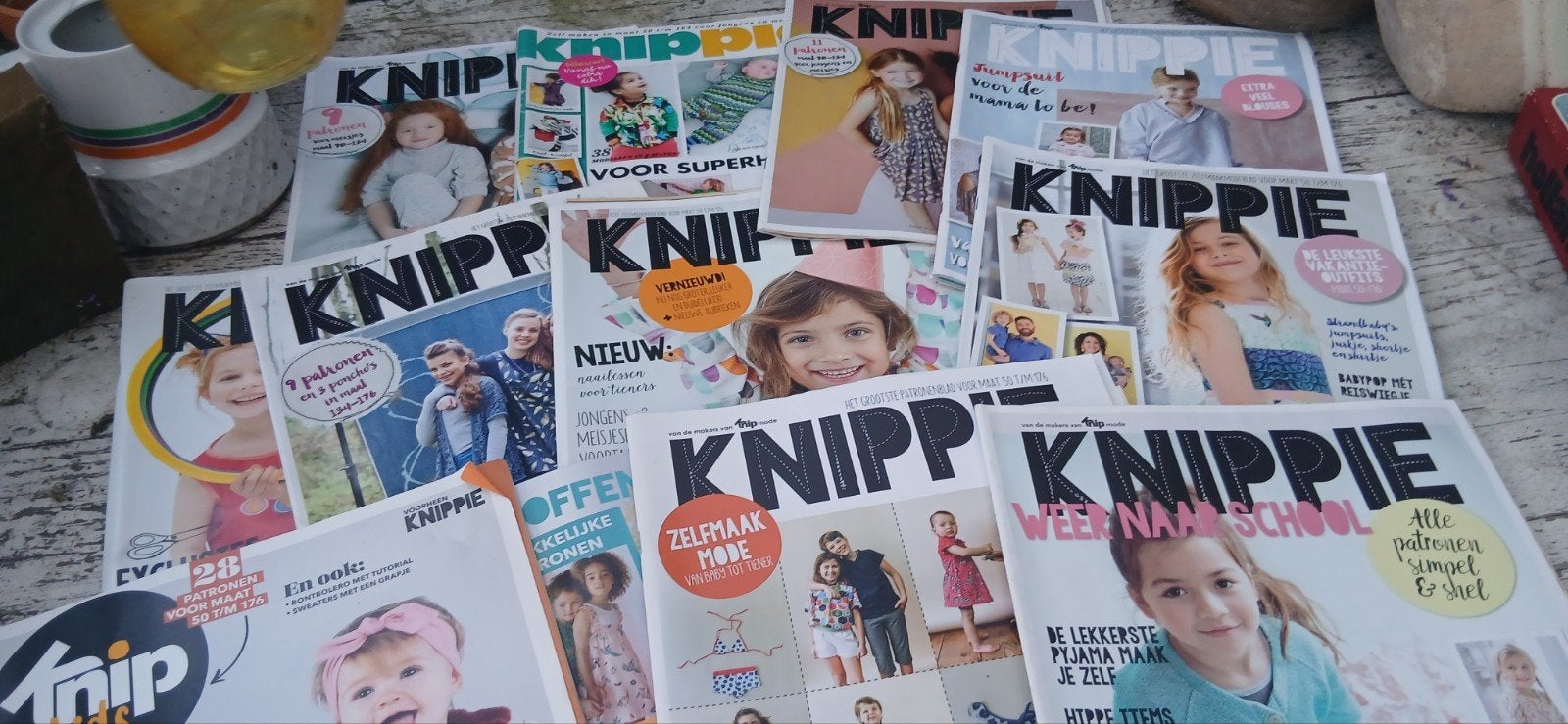 Stapel Knippies en Knip Kids zelfmaakmode mt 56 t/m 176, Kind, Knippie, Ophalen of Verzenden, Overige typen