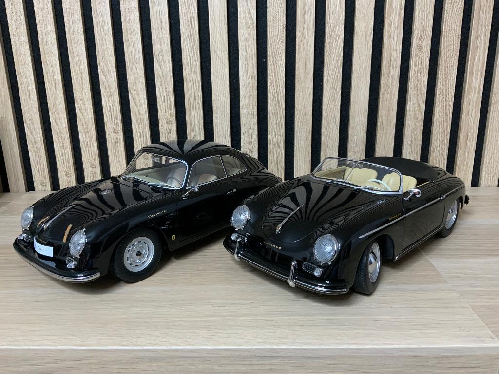 Twee maal Porsche 356 (speedster en coupé) op schaal 1:12, Ophalen of Verzenden, Nieuw, 1:9 t/m 1:12, Auto