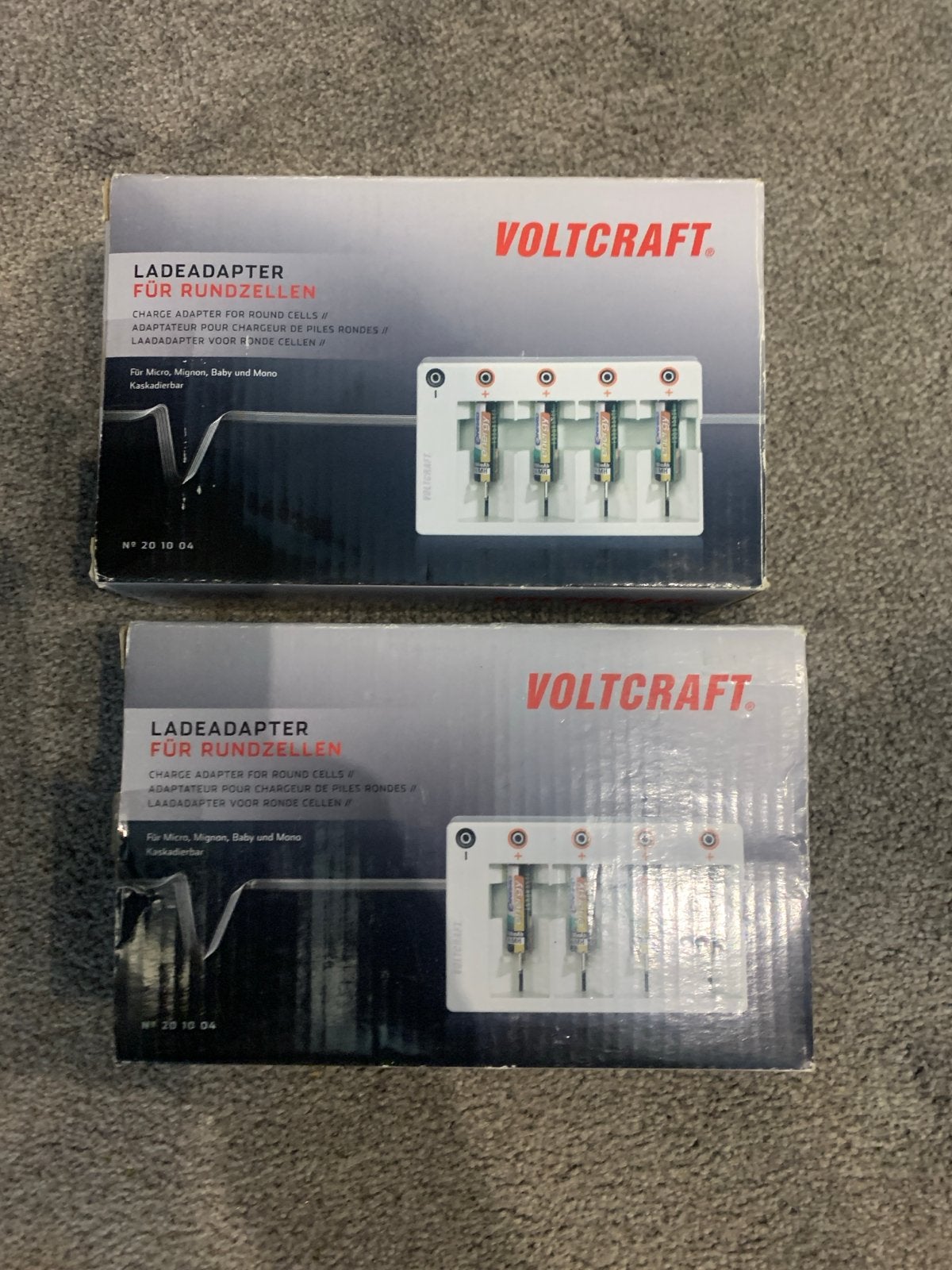 Voltcraft Ladeadapter voor Rondcellen (2 stuks), Ophalen of Verzenden, Zo goed als nieuw