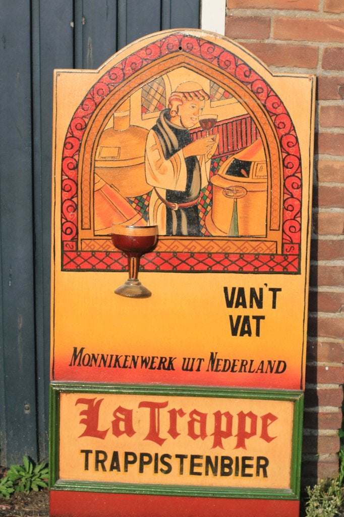 houten paneel LA TRAPPE KONINGSHOEVE late jaren 1990, Ophalen of Verzenden, Zo goed als nieuw, Reclamebord, Plaat of Schild, La Trappe