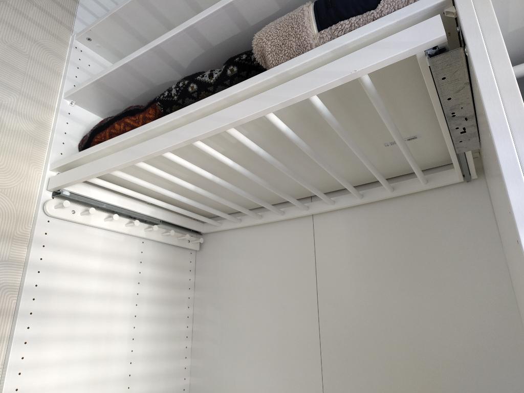 Ikea Komplement uittrekbare broekhanger wit 100x58cm, Ophalen, 50 tot 100 cm, Zo goed als nieuw, Minder dan 100 cm