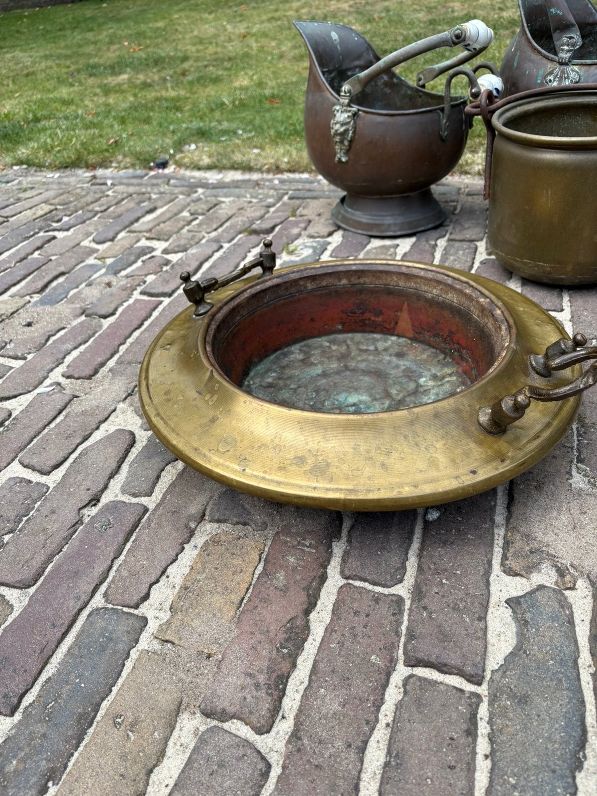 Koperen pof schaal, Antiek en Kunst, Ophalen of Verzenden