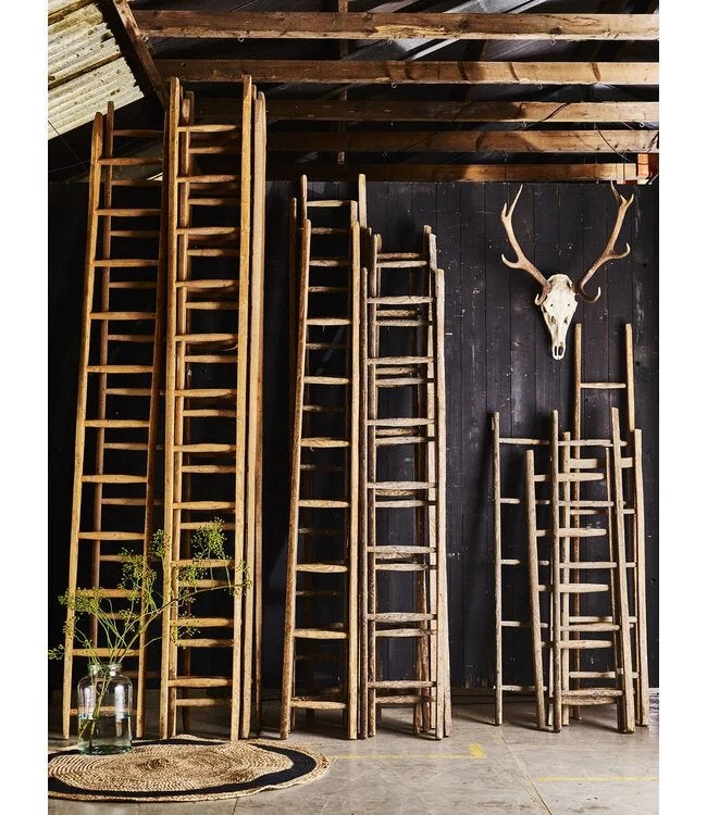 Vintage ladder, Houten ladder, Fruitladder, Tuinladder, Doe-het-zelf en Verbouw, Ladders en Trappen, Ophalen, Zo goed als nieuw