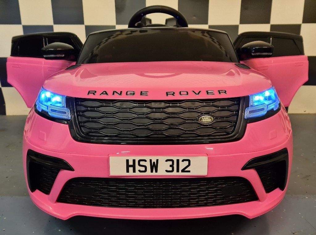 Kinderauto Range Rover Velar - leren zit - rubberen banden, Ophalen of Verzenden, Nieuw, Afstandsbediening