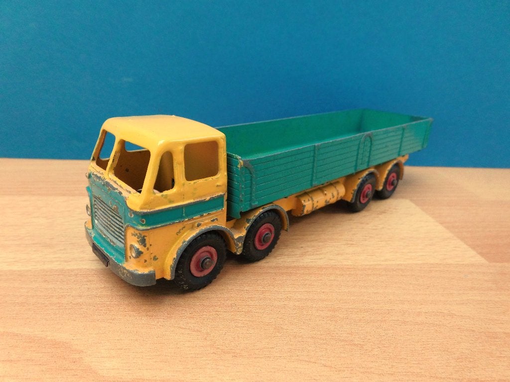 Dinky Toys # 934 Leyland Octopus vrachtwagen geel / groen, Ophalen of Verzenden, Gebruikt, Bus of Vrachtwagen, Dinky Toys