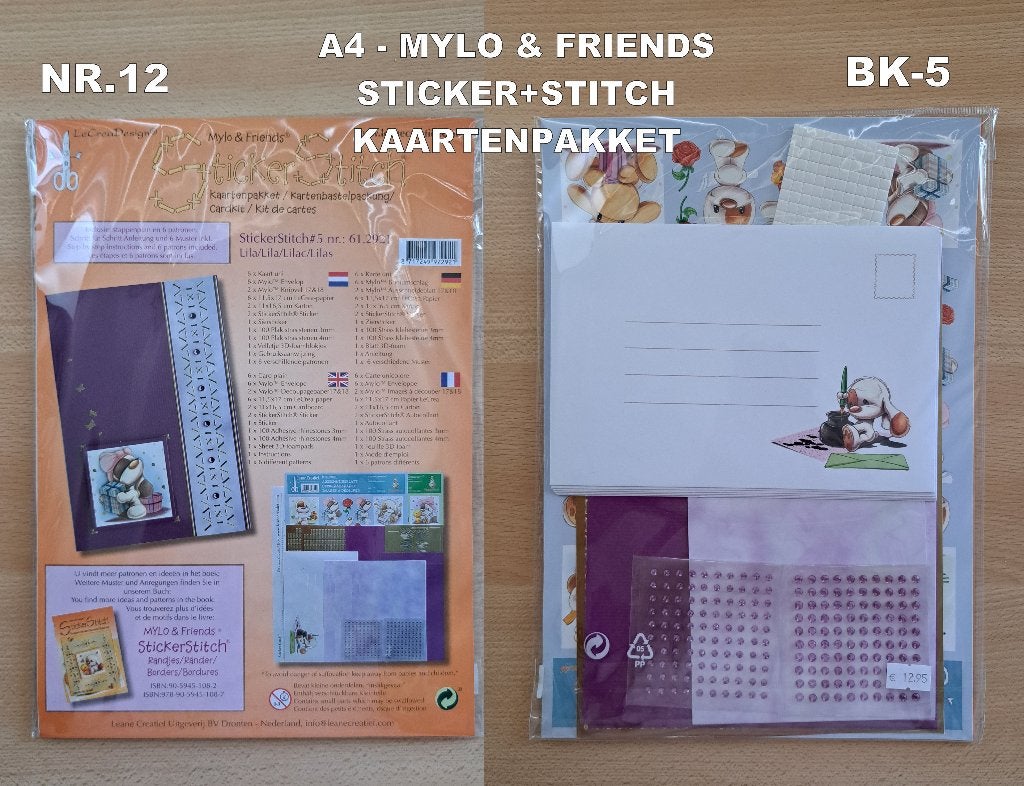 nr.12...MYLO & FRIENDS STICKER + STITCH KAARTENPAKKET, Ophalen of Verzenden, Nieuw, Overige thema's, Overige typen