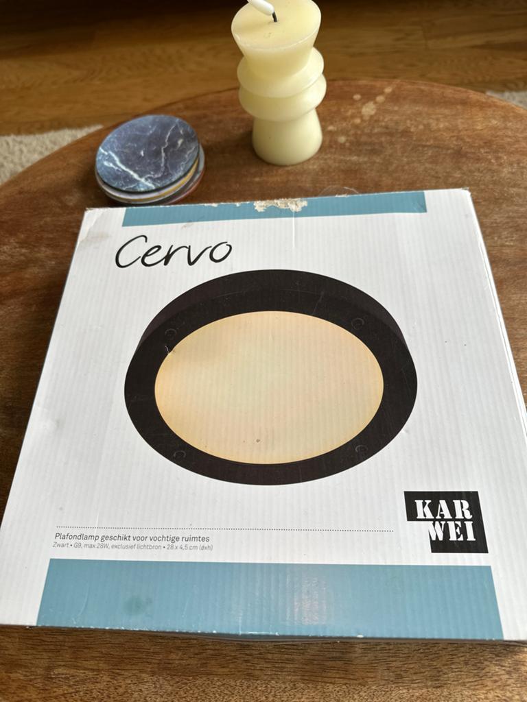 Cervo Plafondlamp Zwart - Geschikt voor Vochtige Ruimtes, Ophalen, Nieuw, Metaal
