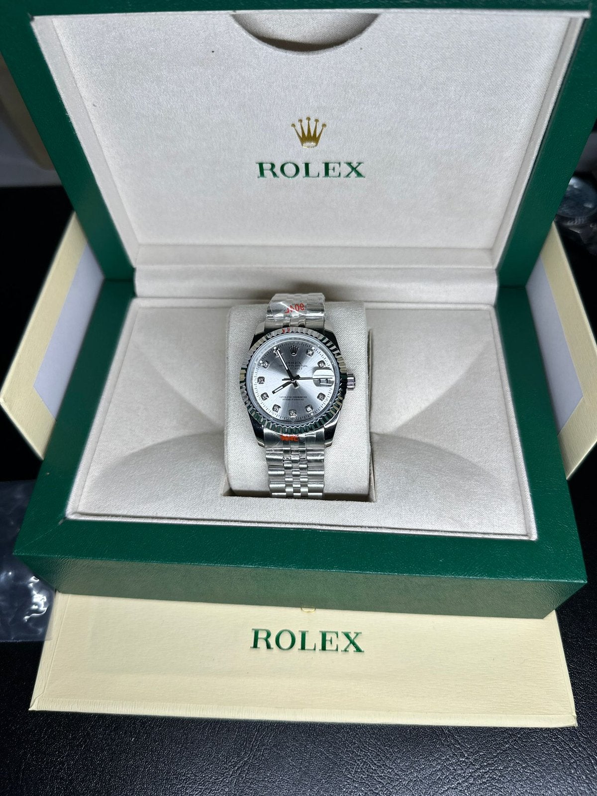 Rolex date just zilver diamant dial 36 mm, Ophalen of Verzenden, Nieuw