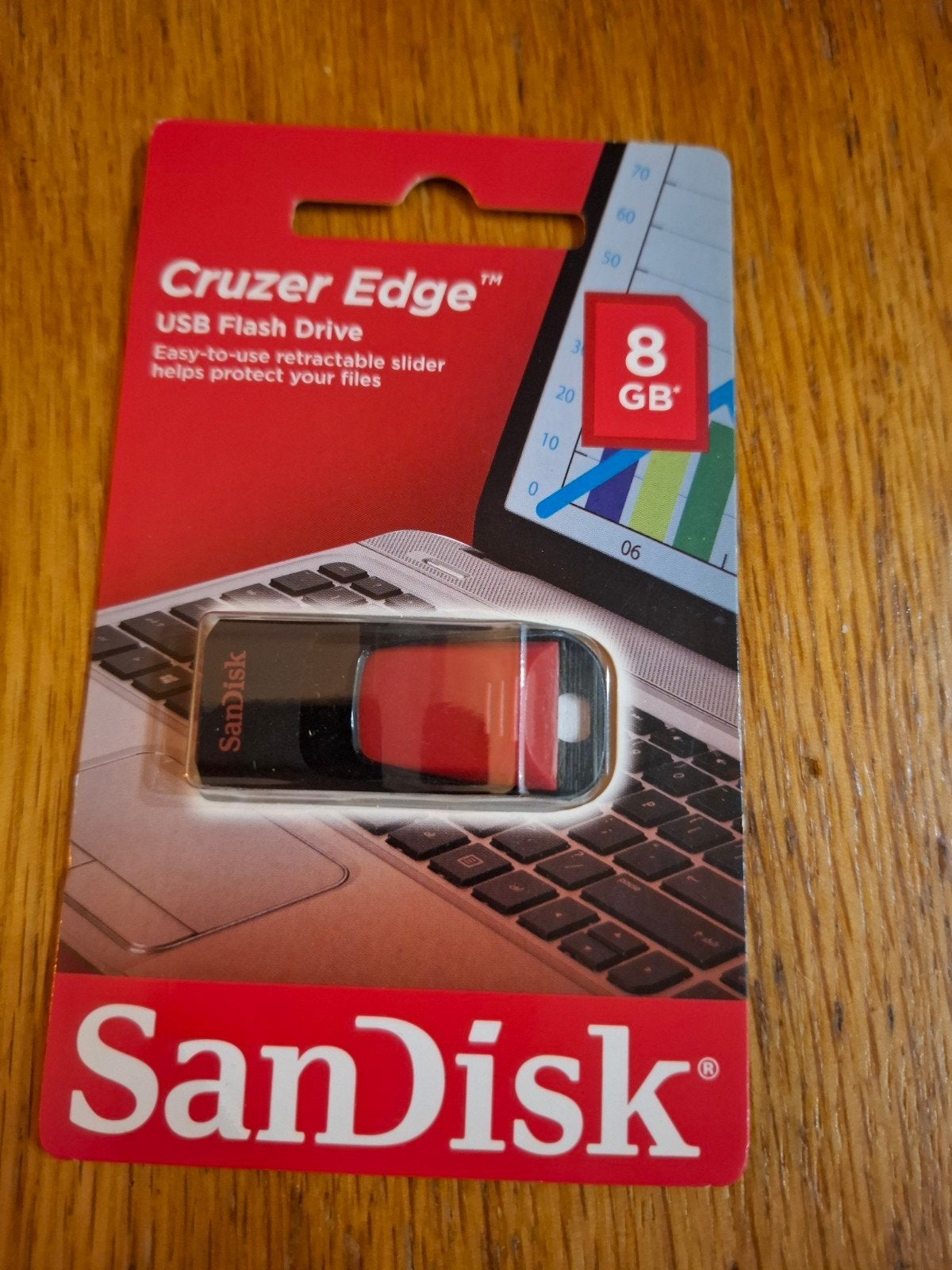 SanDisk Cruzer Edge USB Flash Drive - 8GB, Computers en Software, Ophalen of Verzenden, Nieuw, SanDisk, 8 GB