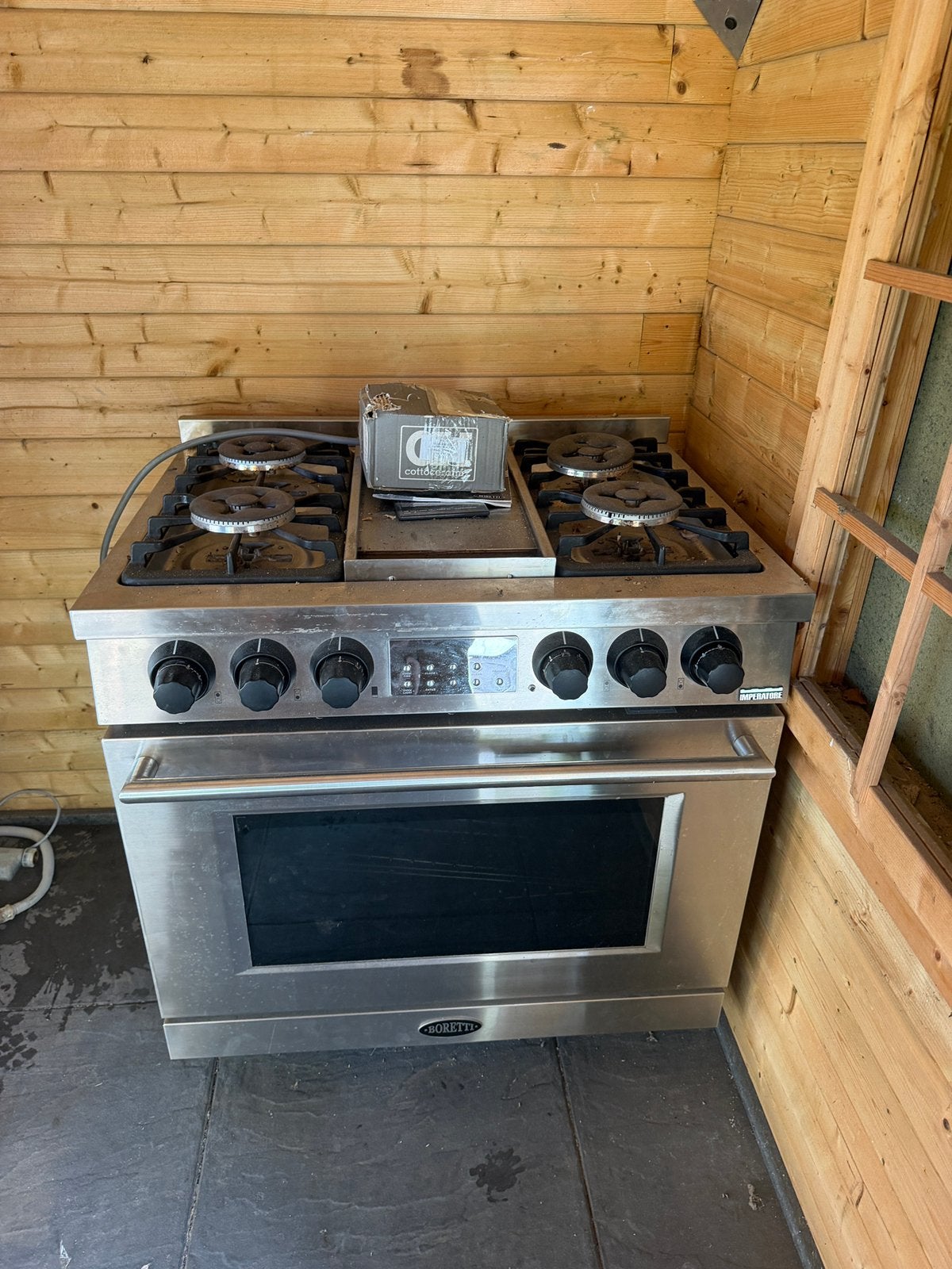 Boretti imperatore oven en gasfornuis, Ophalen, 60 cm of meer, Zo goed als nieuw, Gas