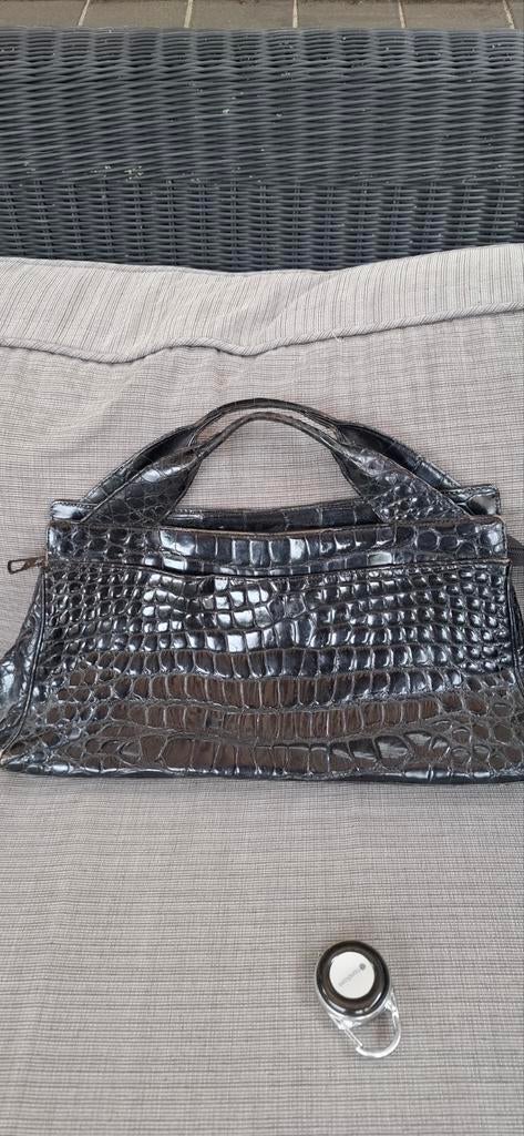 Vintage Krokodillenleren Tas - 40x20 cm, Sieraden, Tassen en Uiterlijk, Tassen | Damestassen, Ophalen of Verzenden