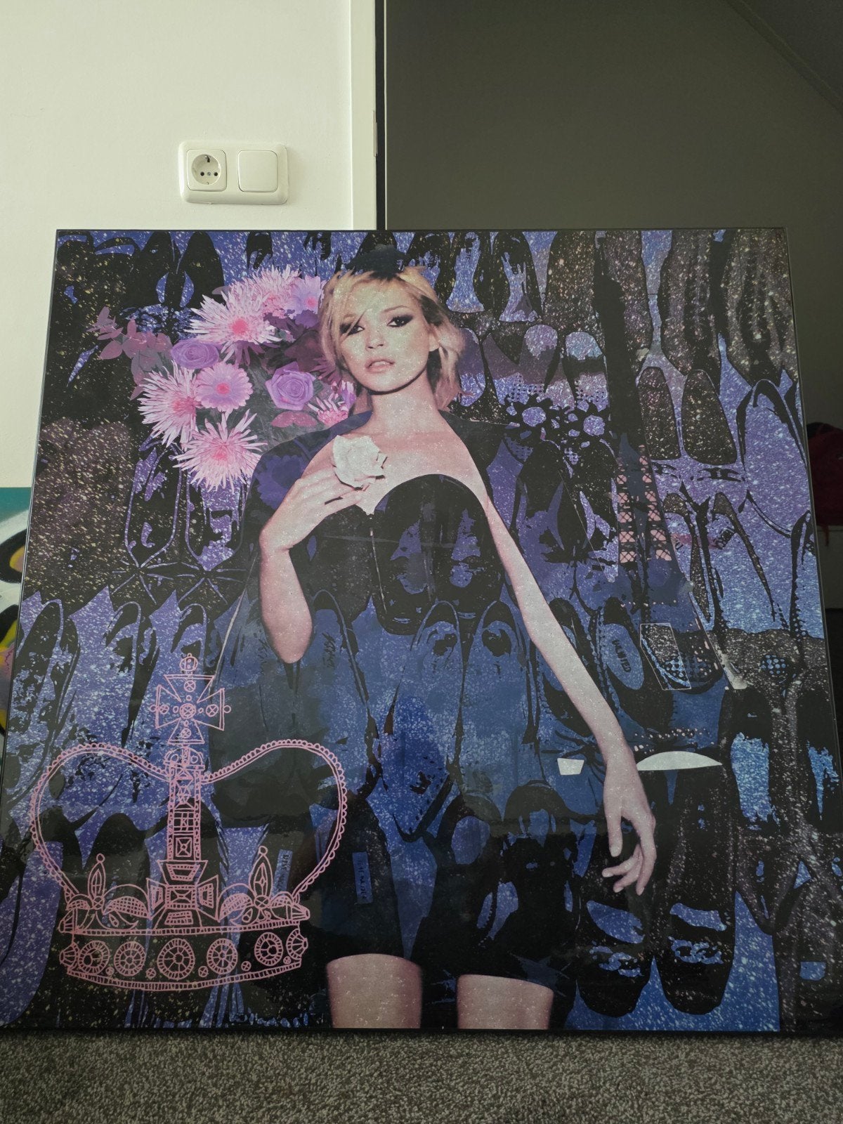 Pop Art Schilderij Kate Moss 100x100 cm, Ophalen of Verzenden