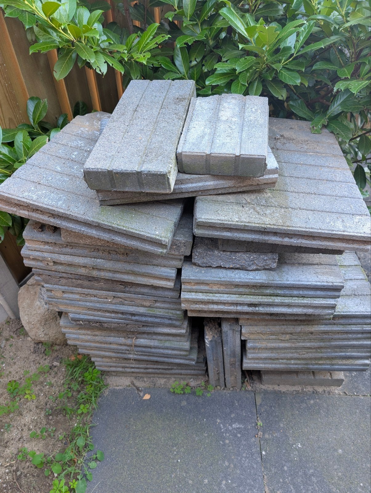Gebruikte terrastegels van beton, Tuin en Terras, Ophalen, Gebruikt, 5 tot 10 m², Beton
