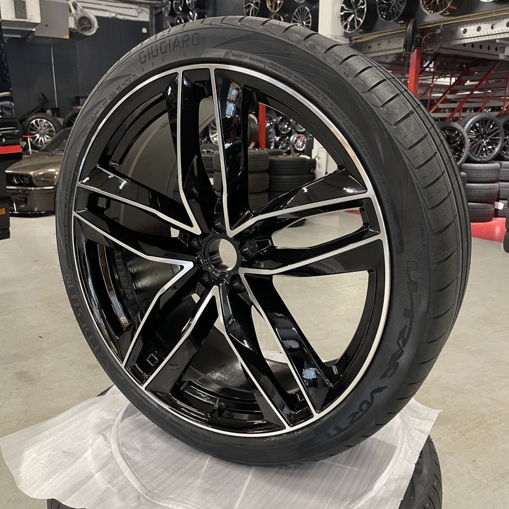 22" Zwarte velgen passend op de Audi Q5 + Vredestein Zomer, Niet ingevuld, 265 mm, Banden en Velgen, Niet ingevuld