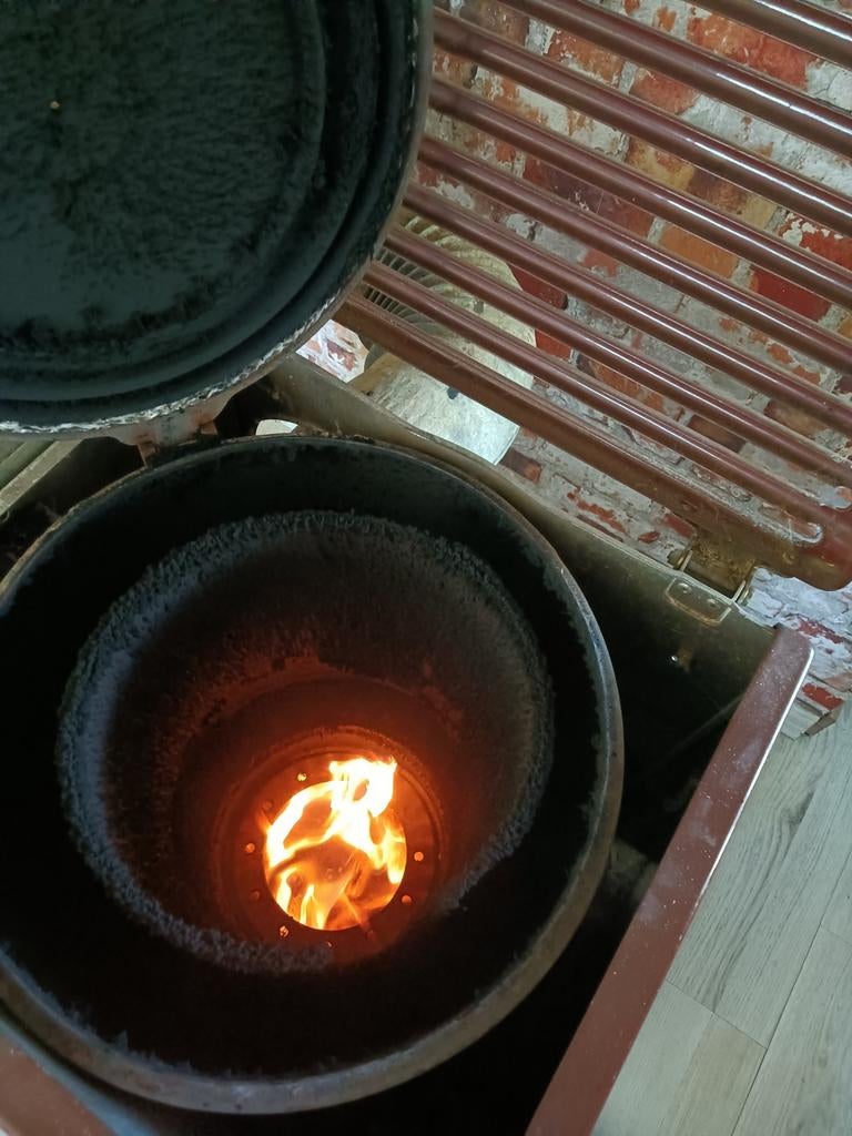 Wamsler Petroleumkachel met afvoer en toebehoren, Ophalen, Gebruikt, Hout, Houtkachel