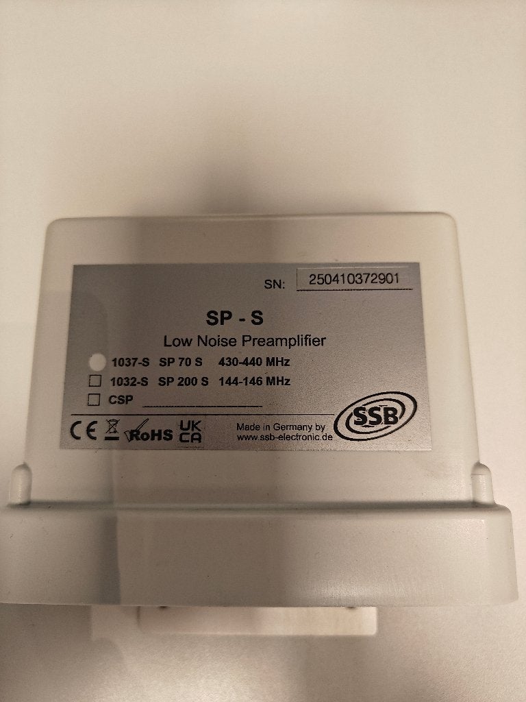 SSB SP 70 S 70cm 430 - 440 Mhz Low noise PRE- Amp, Ophalen of Verzenden, Zo goed als nieuw, Toebehoren