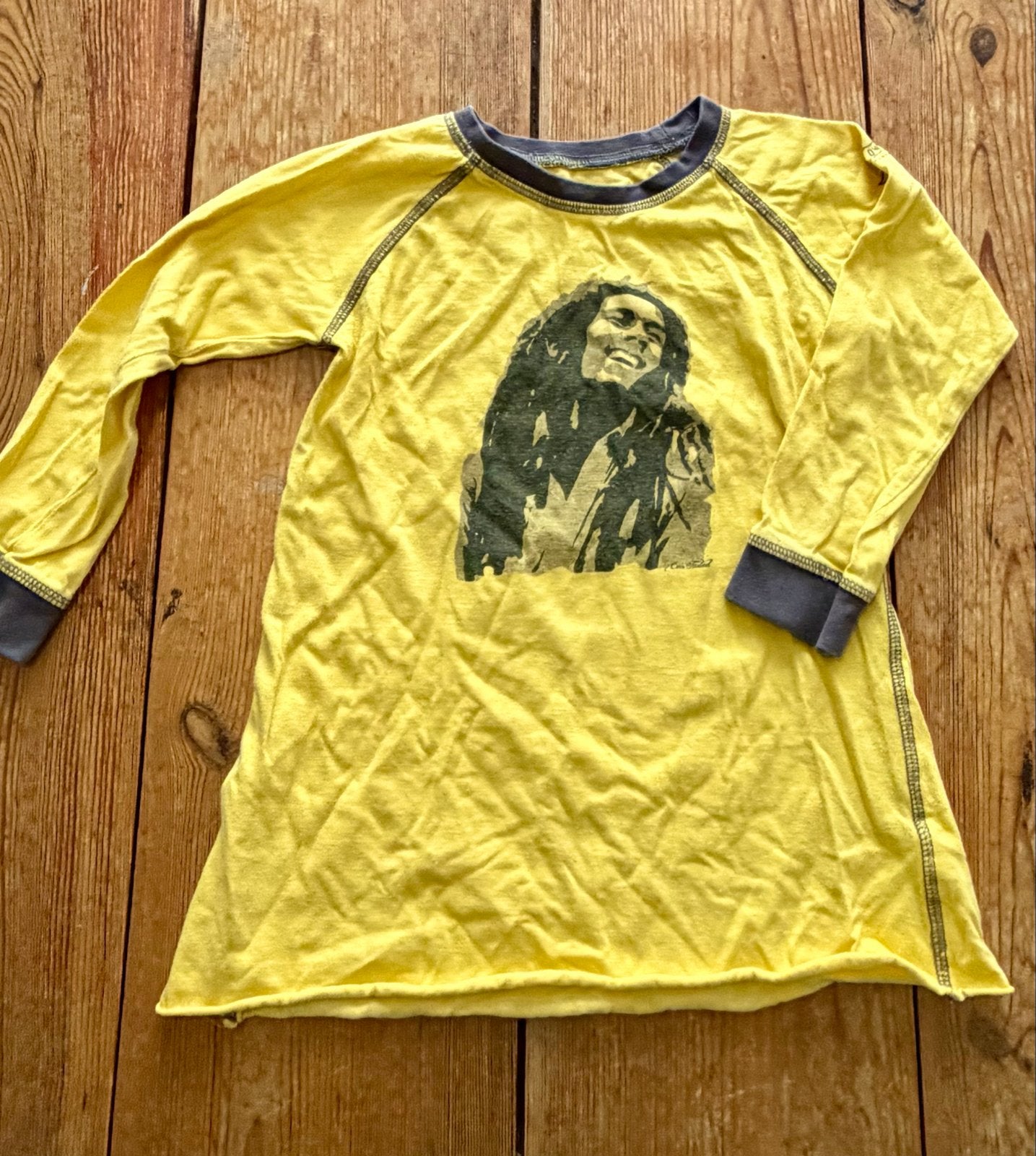 Dyno by Fadeel Design gele top Bob Marley Print Maat 140, Ophalen of Verzenden, Gebruikt, Meisje, Shirt of Longsleeve