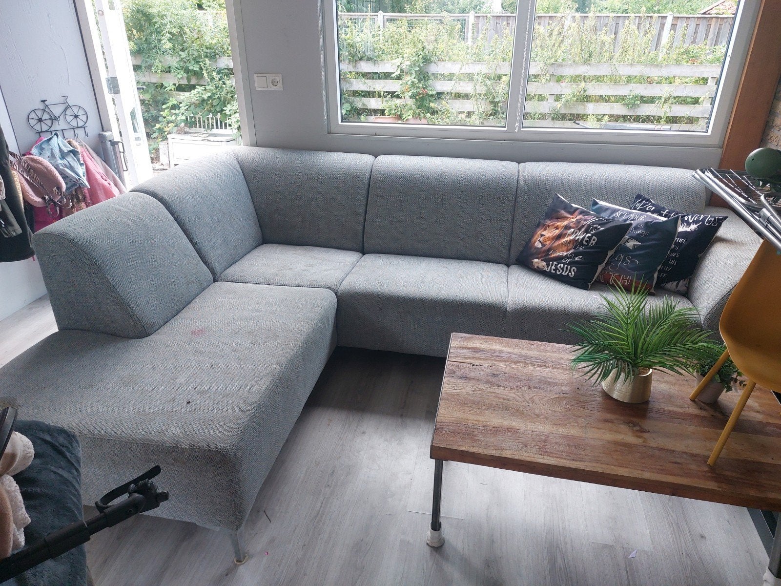 Grote hoekbank 270x200 cm, Ophalen, 250 tot 300 cm, Gebruikt, 100 tot 125 cm