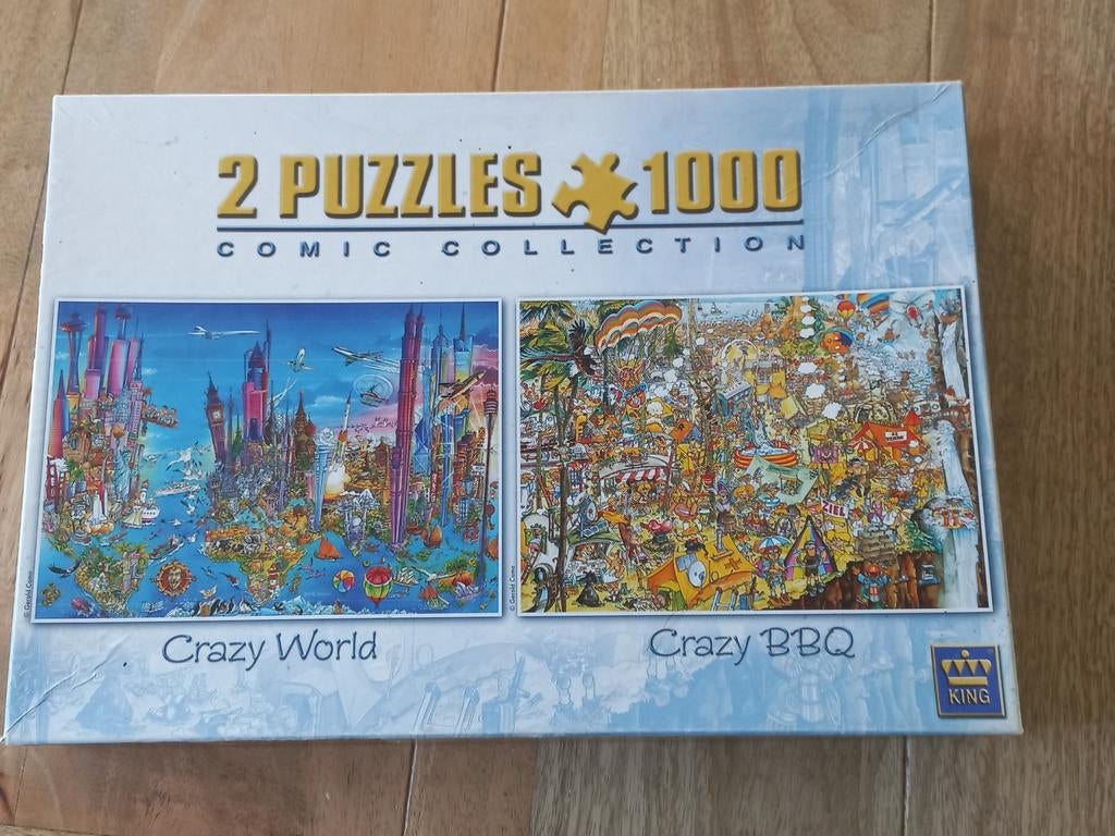 2 puzzels van 1000 stukjes, Ophalen of Verzenden, 500 t/m 1500 stukjes, Zo goed als nieuw