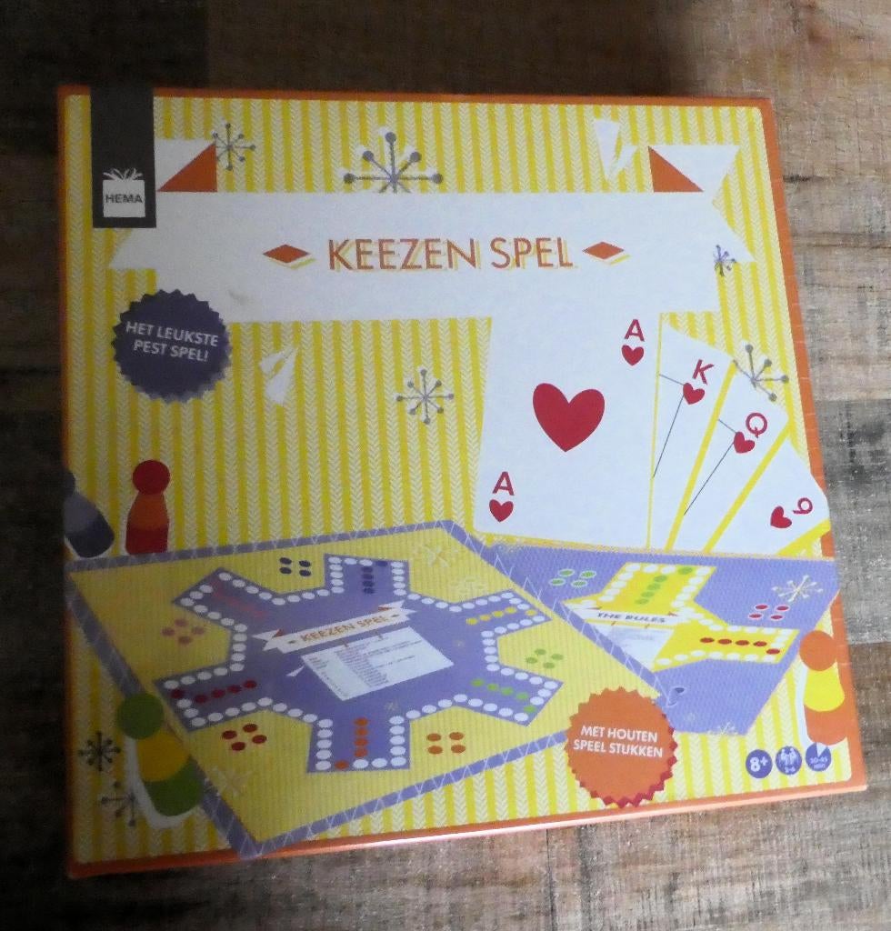 Keezenspel Bordspel Dubbelzijdig NIEUW in folie vanaf 6 ja, Vijf spelers of meer, Ophalen of Verzenden, Nieuw, Hema