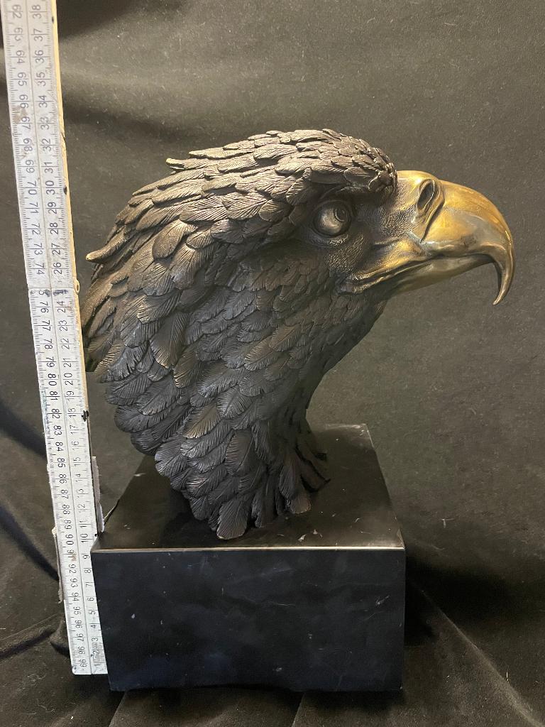 Bronzen arendskop 34 cm XXXL A.Thornbum 14 kilo zuiver brons, Ophalen of Verzenden