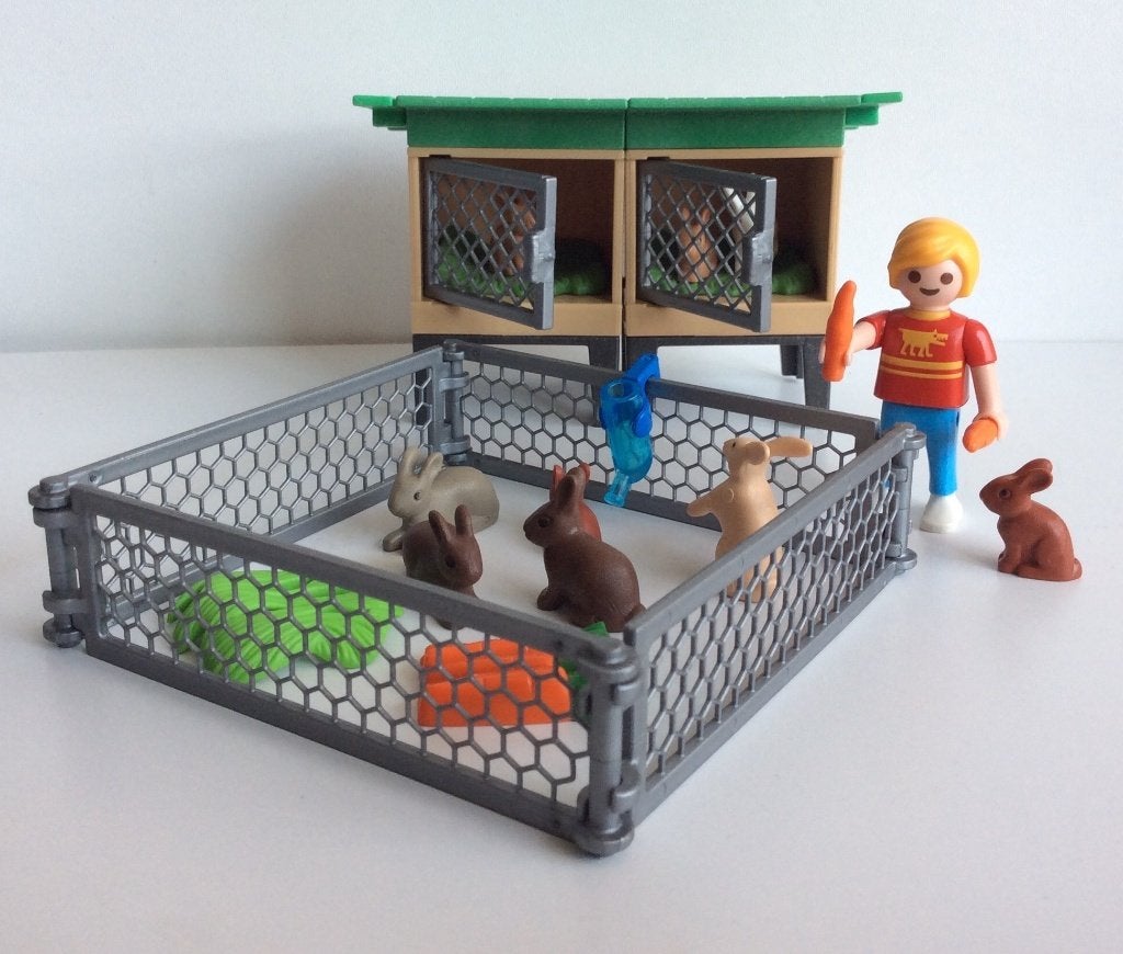 Playmobil 6140 kind met konijnenhok, Ophalen of Verzenden, Gebruikt, Complete set