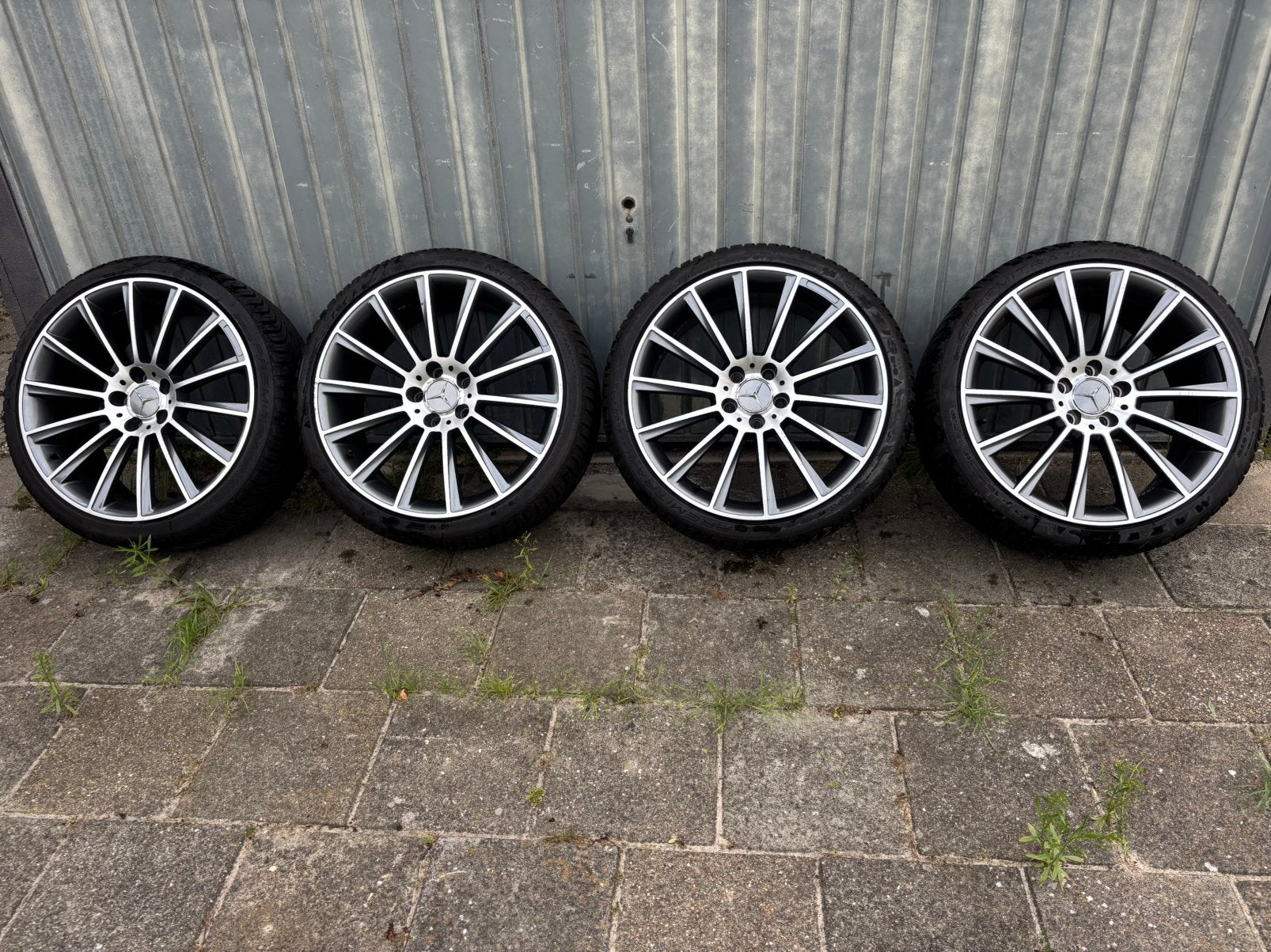 19 inch imitatie AMG velgen met banden, Gebruikt, Banden en Velgen, 235 mm, All Season