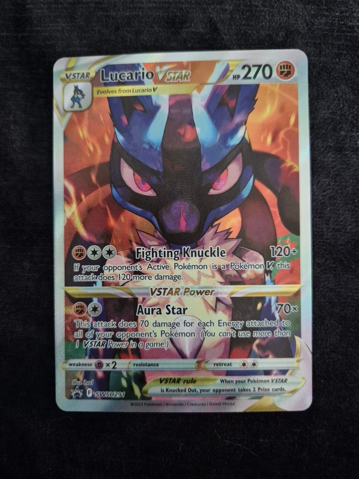 Lucario vstar swsh291, Ophalen of Verzenden, Nieuw, Losse kaart
