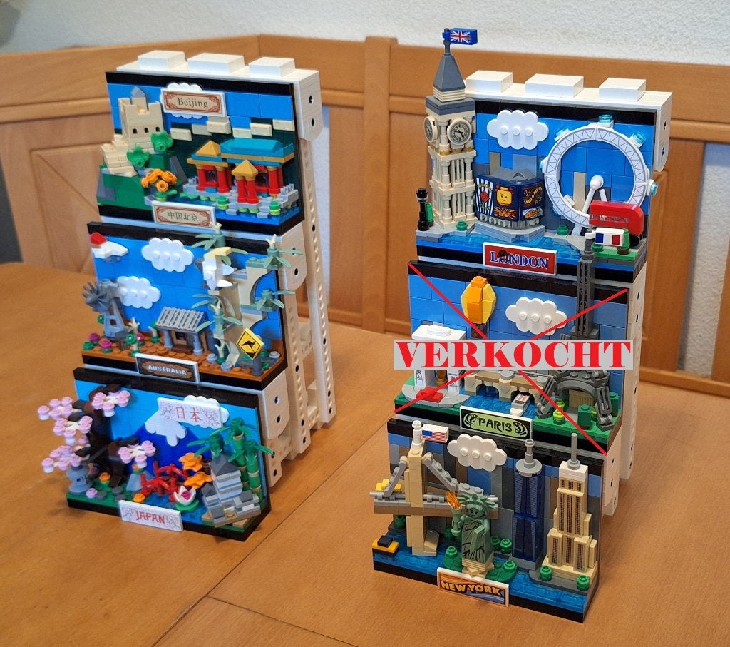 Lego Ansichtkaarten (met unieke standaarden), Gebruikt, Lego, Ophalen of Verzenden, Compleet