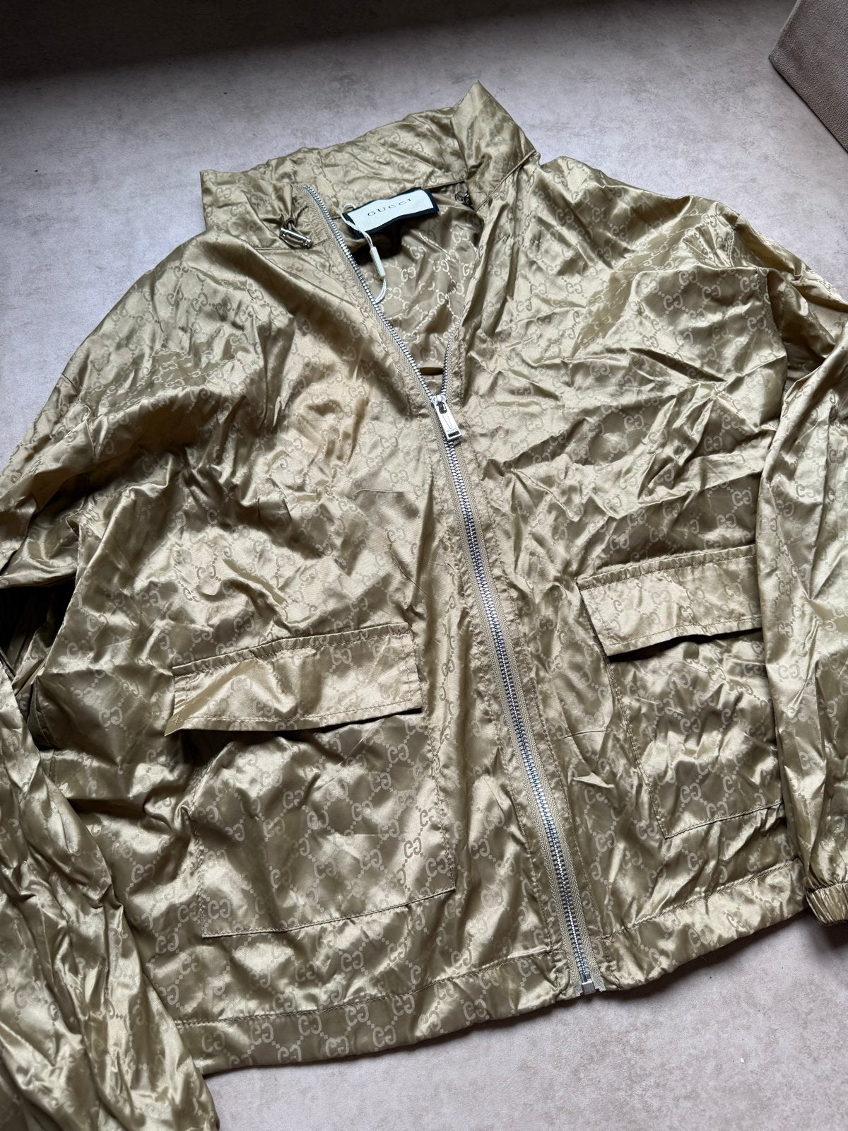 Gucci GG Bomberjack - Goudkleurig s m nieuw, Ophalen of Verzenden, Nieuw, Maat 38/40 (M), Goud
