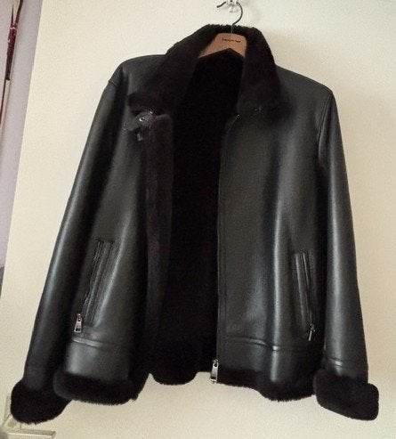 Piloten jack - hand gemaakt. Echt bont - 5XL- zwart - nieuw, Ophalen of Verzenden, Nieuw, Overige maten, Zwart