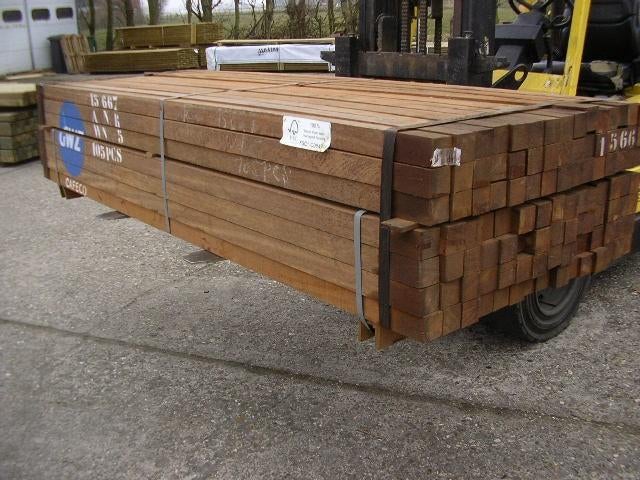 HARD HOUT: Palen, planken, piket en balken, Tuin en Terras, Palen, Balken en Planken, Nieuw, Balken, 250 cm of meer, Ophalen of Verzenden