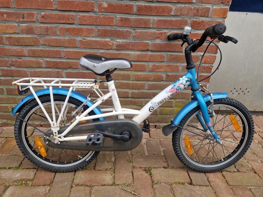 18" inch loekie kinderfiets met gebruikers sporen, Fietsen en Brommers, Fietsen | Kinderfietsjes, Ophalen, Terugtraprem, Loekie