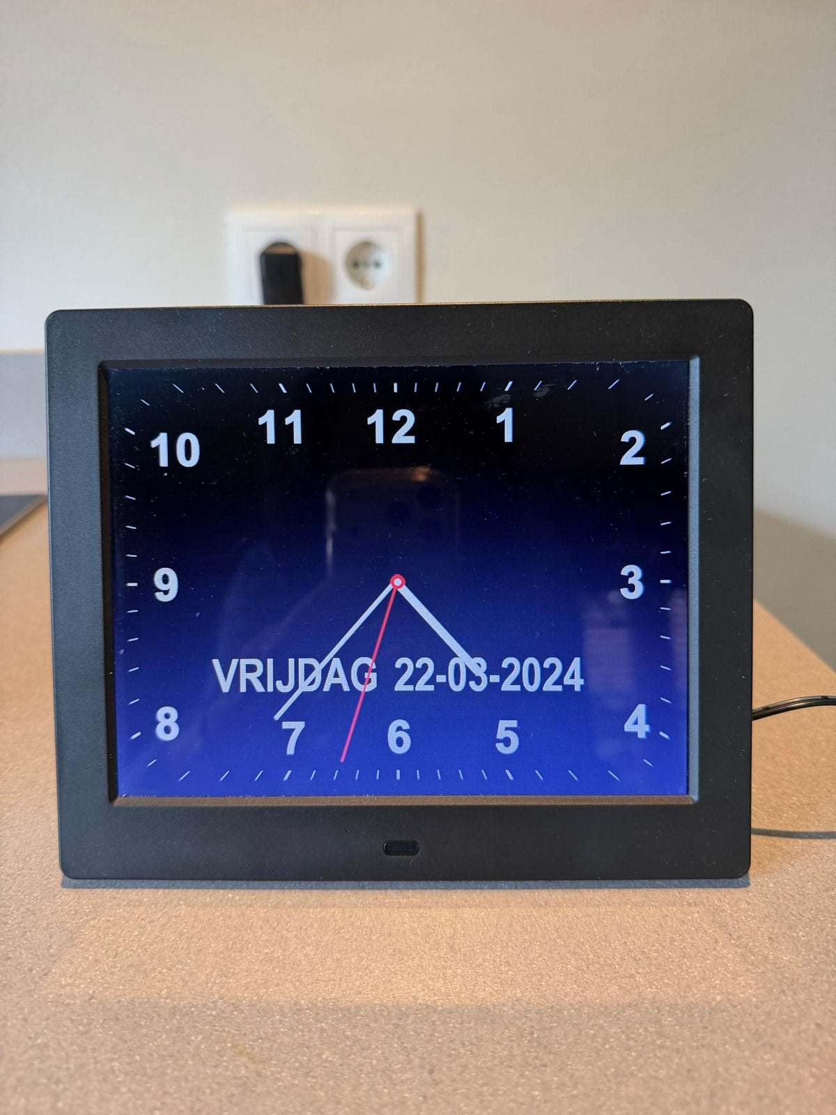 Dementieklok, Gebruikt, Ophalen of Verzenden, Analoog en Digitaal, Tafelklok
