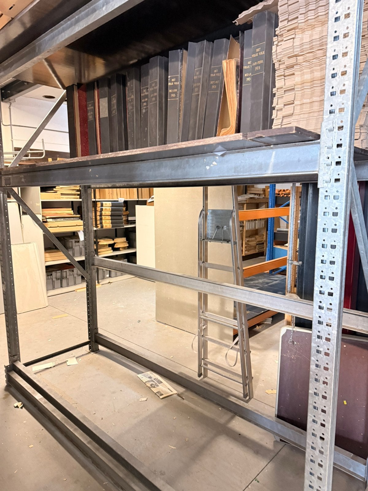 Gegalvaniseerde palletstelling- magazijnstelling- 2,70 meter, Ophalen, Zo goed als nieuw