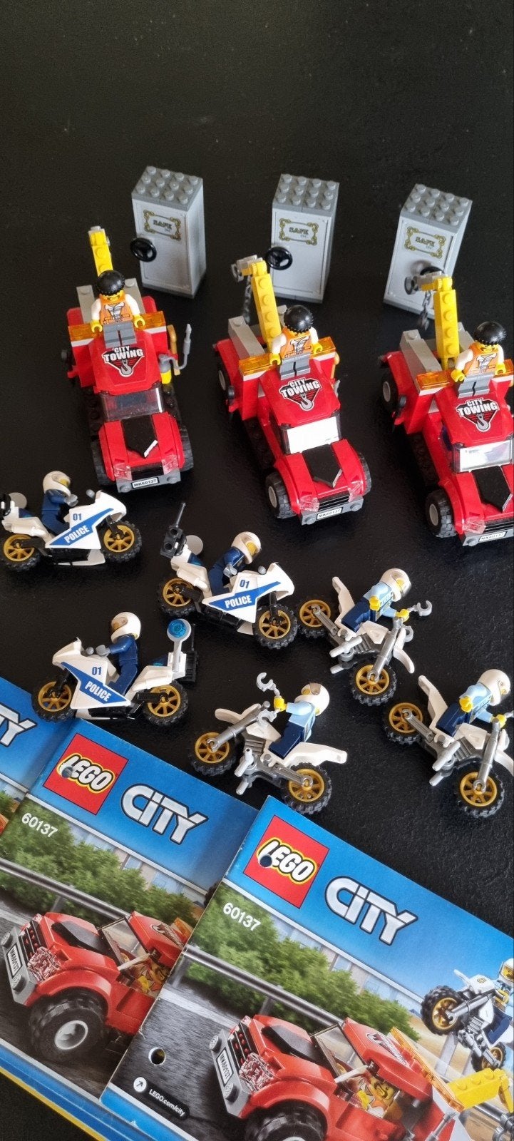 3x LEGO City 60137 Sleepwagen Achtervolging Sets, Inclusief instructies, Lego, Ophalen of Verzenden, Complete set