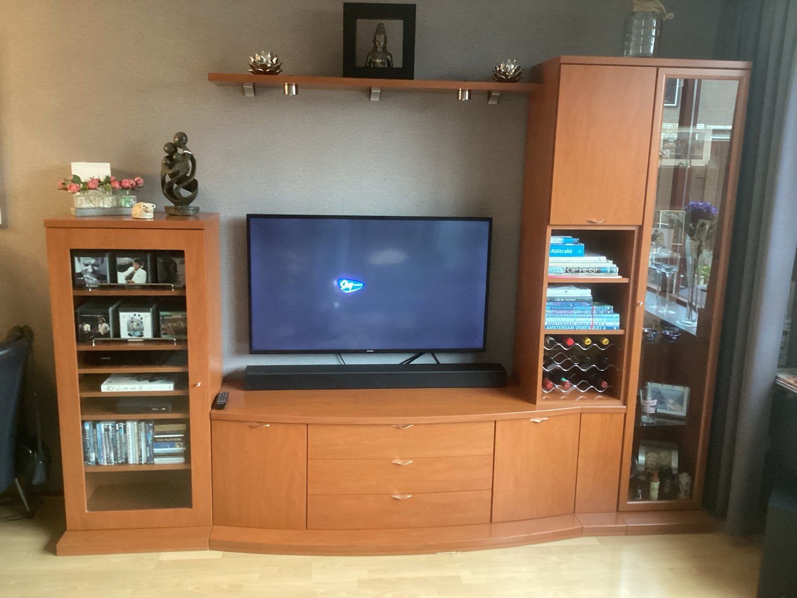 Gratis af te halen wandmeubel kersenhout, Ophalen, 200 cm of meer, 150 tot 200 cm, 25 tot 50 cm