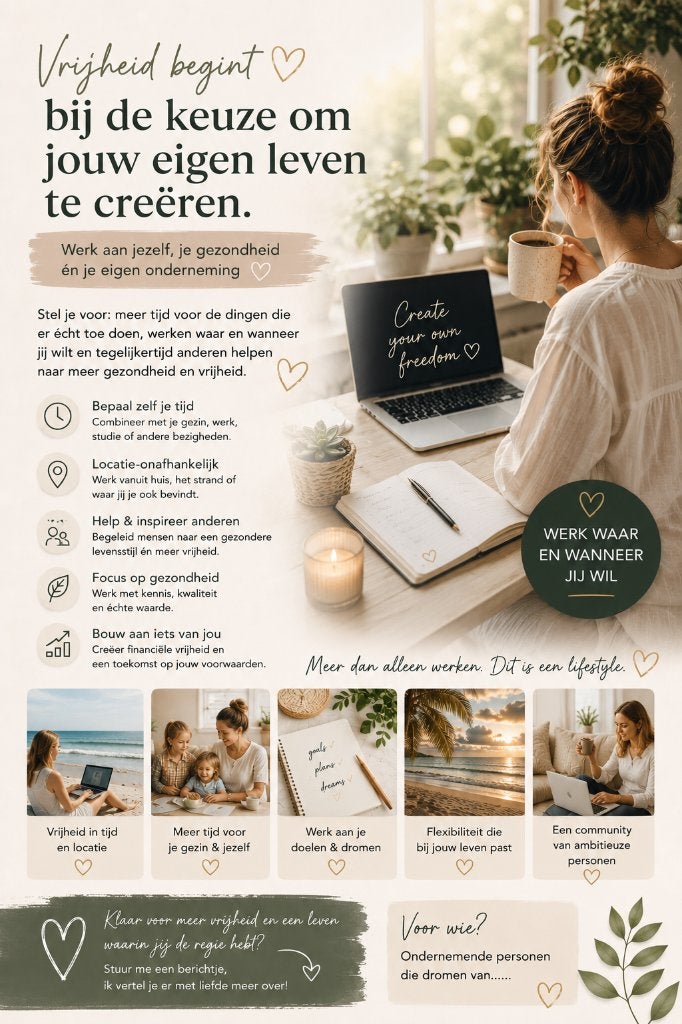 Vrijheid, gezondheid & online ondernemen, Starter, Overige vormen, Overige niveaus, Geschikt als bijbaan