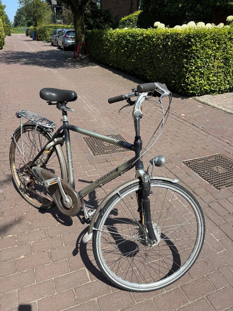 herenfiets, Fietsen en Brommers, Gebruikt, Versnellingen, 57 tot 61 cm, Schijfrem
