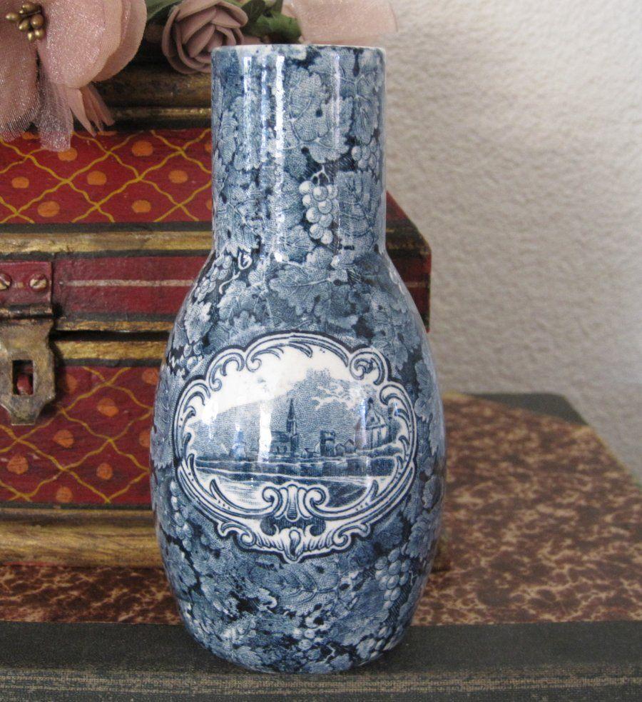 Antiek blauw vaasje, Antiek en Kunst, Ophalen of Verzenden