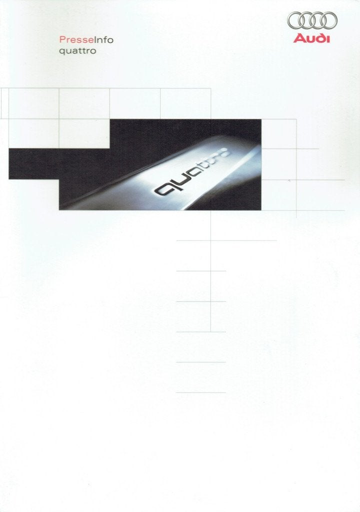 Persmap Audi A4 - A6 - S8 Quattro Collection (1998), Verzenden, Gelezen, Audi