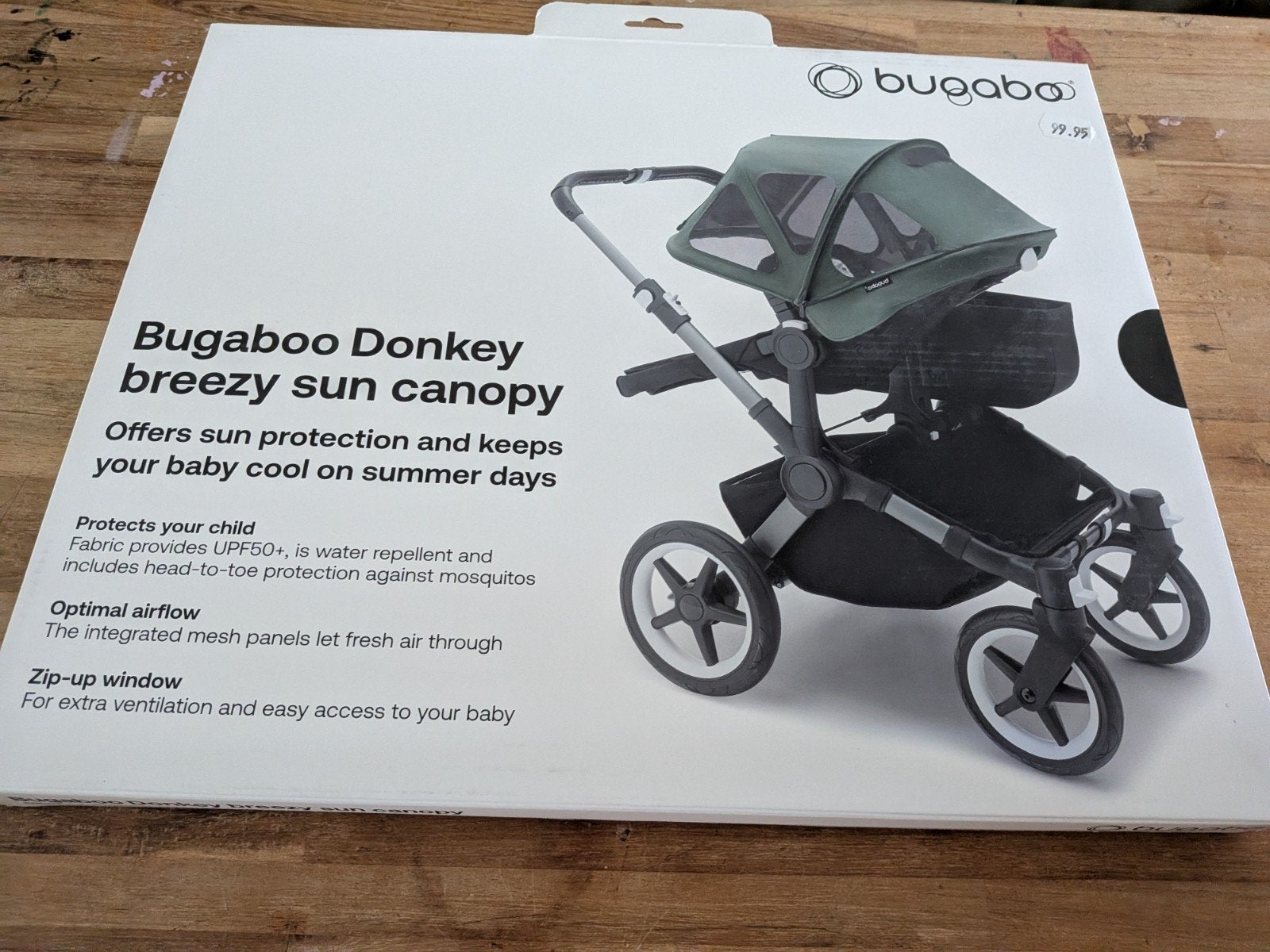 Bugaboo Donkey Breezy Zonnekap Nieuw in Verpakking, Ophalen of Verzenden
