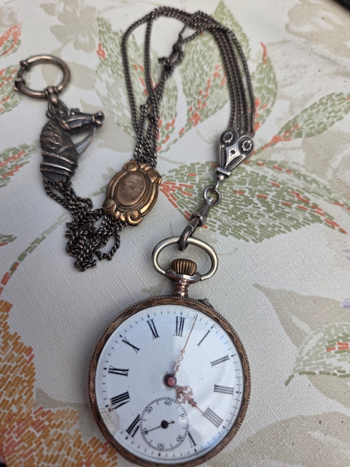 Antieke zilveren zakhorloge (800 zilver)BIDEN, Sieraden, Tassen en Uiterlijk, Horloges | Antiek, Overige merken, Zilver, Ophalen of Verzenden