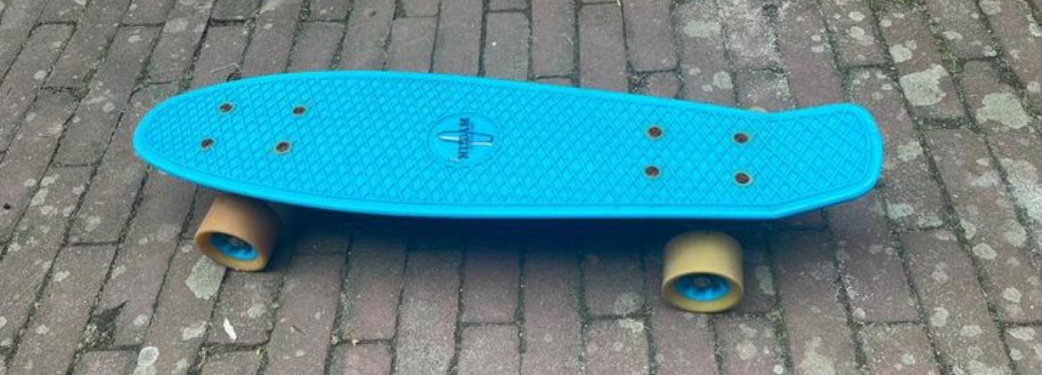 Blauw Penny Skateboard mini cruiser board, Sport en Fitness, Ophalen of Verzenden, Zo goed als nieuw, Skateboard