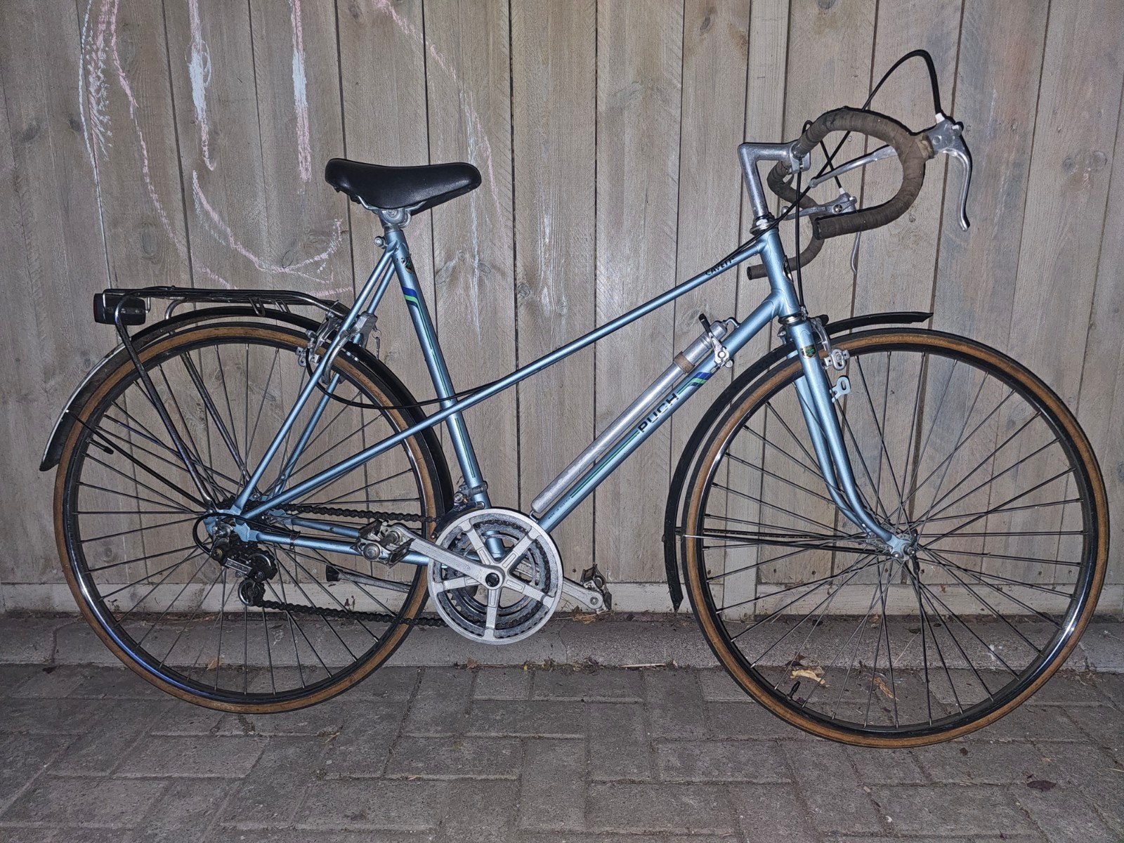 Puch Cavette vintage damesfiets uit 1980, Gebruikt, 10 tot 15 versnellingen, Velgrem, 56 cm of meer