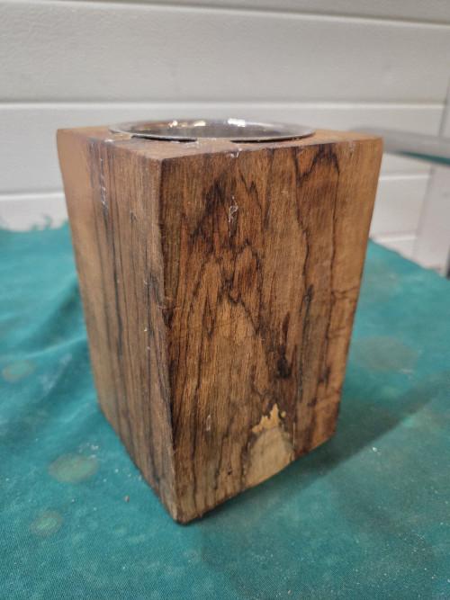 zweedse kandelaar hout, Ophalen of Verzenden, 'T Olde Gre-j, Info@toldegrej.nl, Endepoelstraat 20f Didam